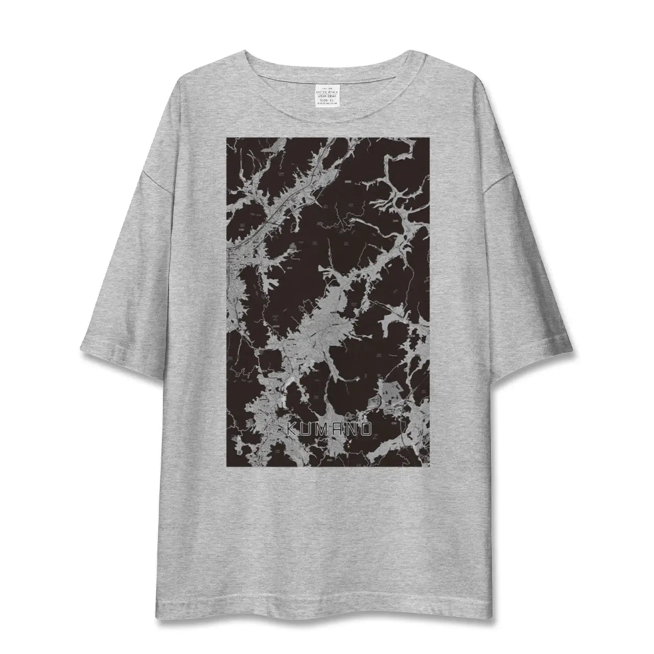【熊野(広島県)(広島県)】地図柄ビッグシルエットTシャツ