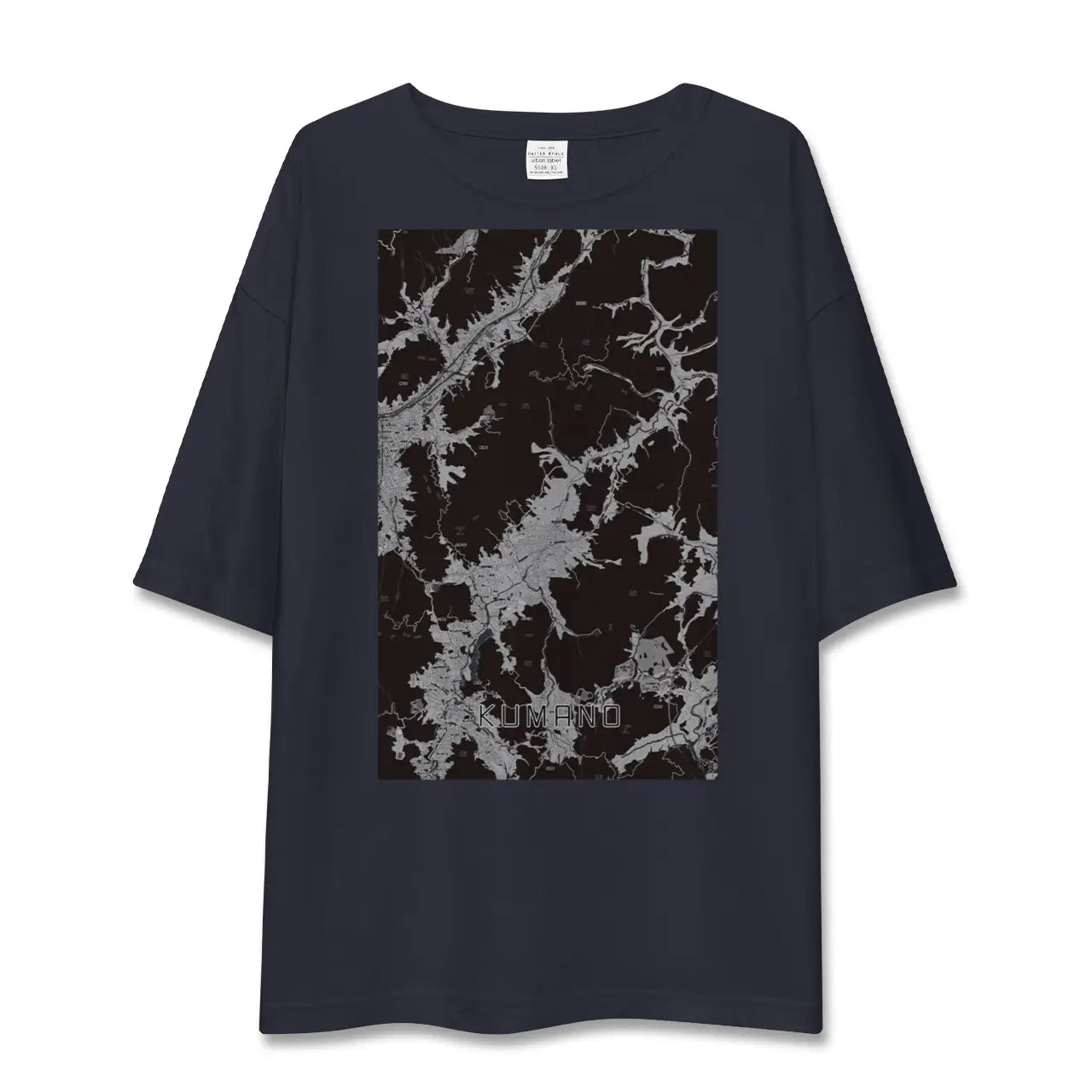 【熊野(広島県)(広島県)】地図柄ビッグシルエットTシャツ