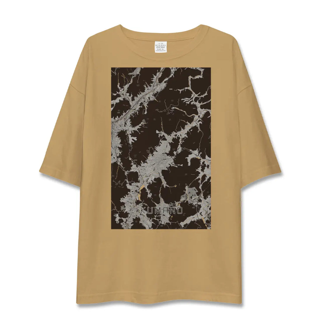 【熊野(広島県)(広島県)】地図柄ビッグシルエットTシャツ