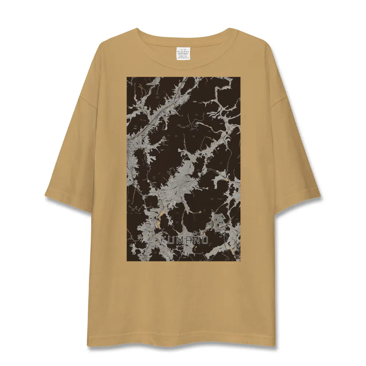 【熊野(広島県)(広島県)】地図柄ビッグシルエットTシャツ