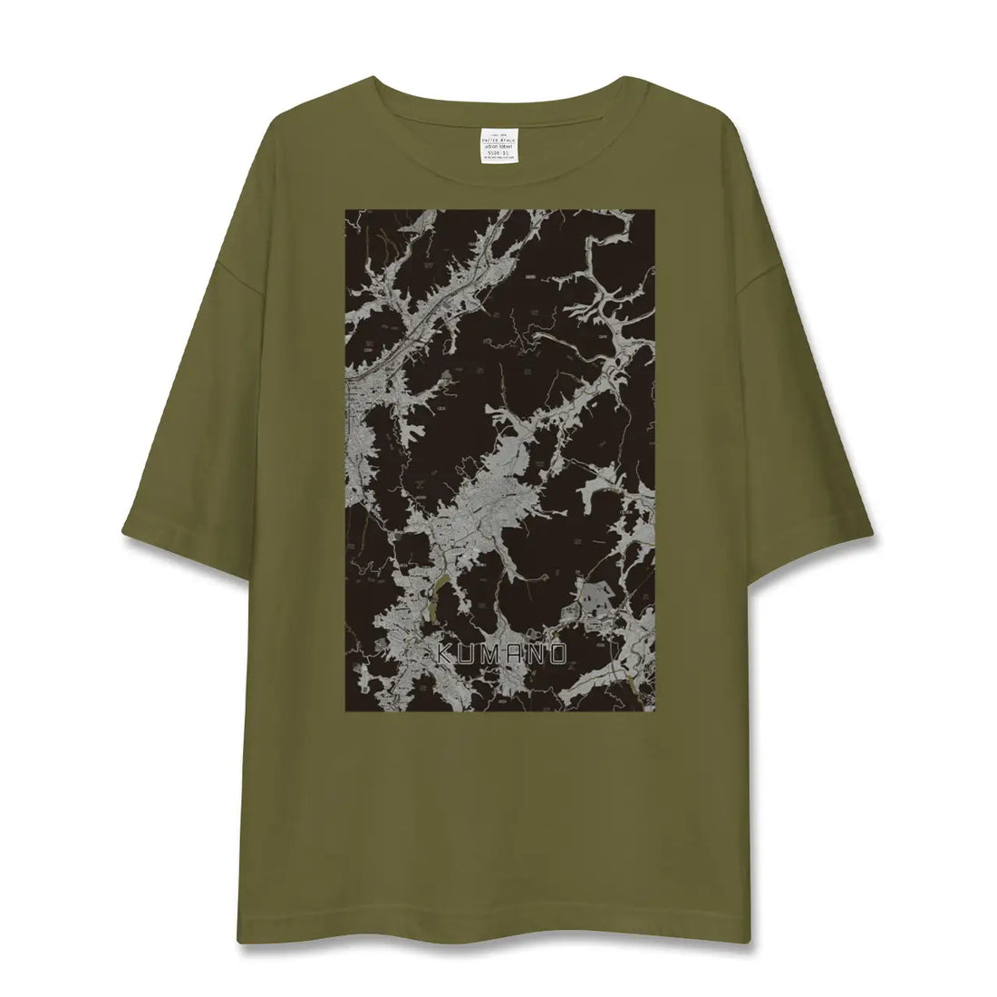 【熊野(広島県)(広島県)】地図柄ビッグシルエットTシャツ