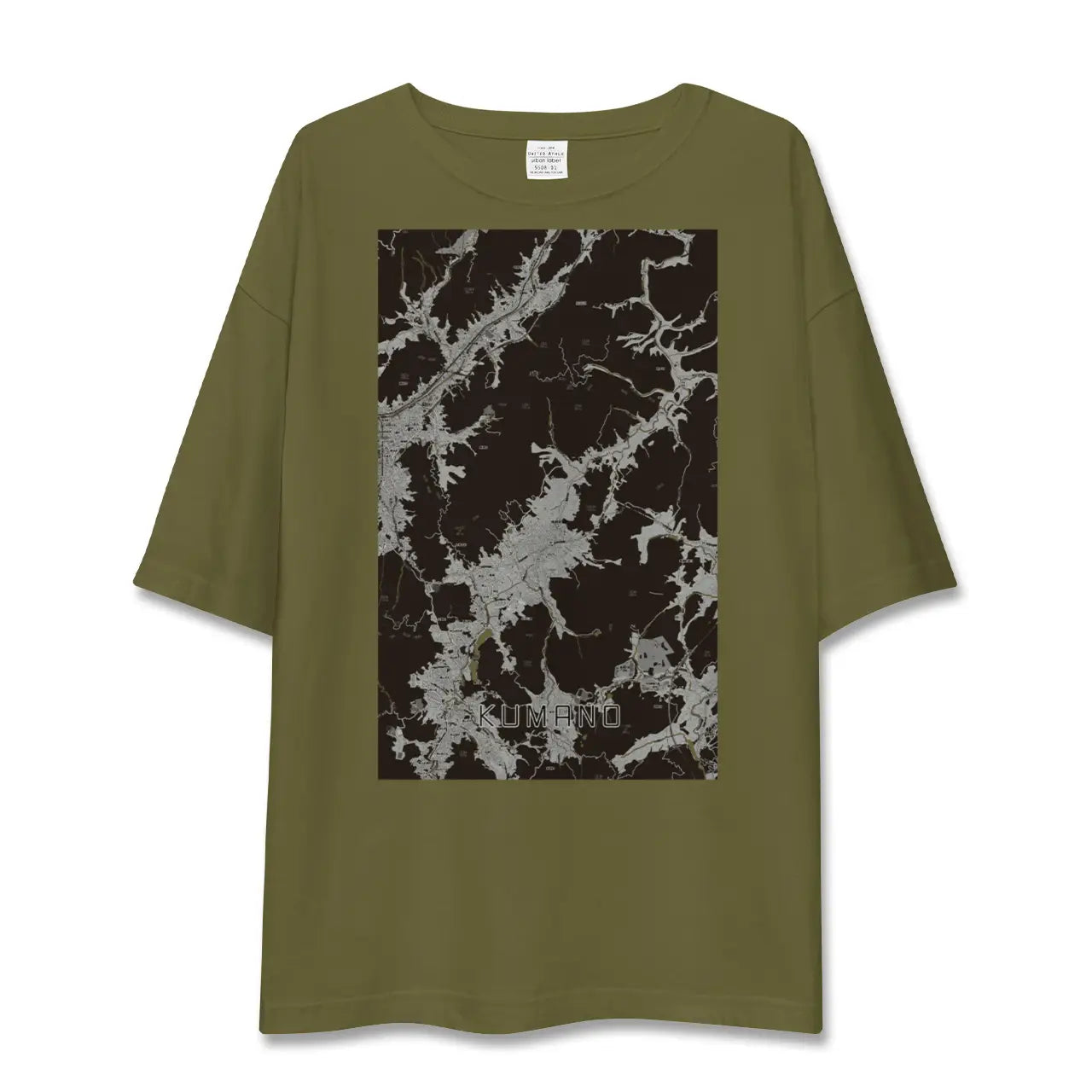 【熊野(広島県)(広島県)】地図柄ビッグシルエットTシャツ