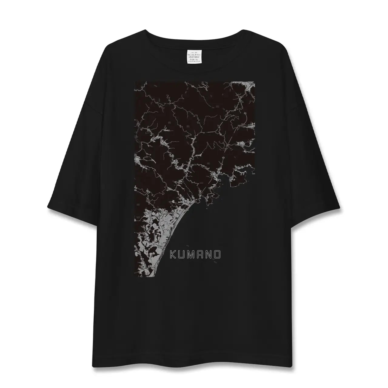 【熊野(三重県)】地図柄ビッグシルエットTシャツ