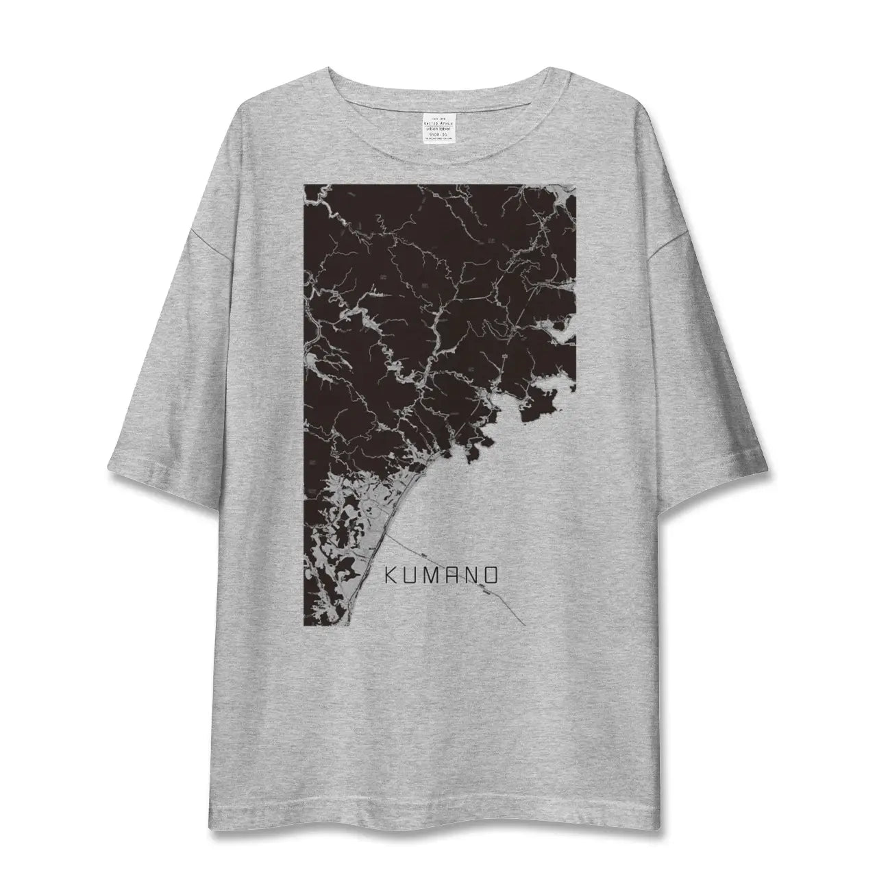 【熊野(三重県)】地図柄ビッグシルエットTシャツ