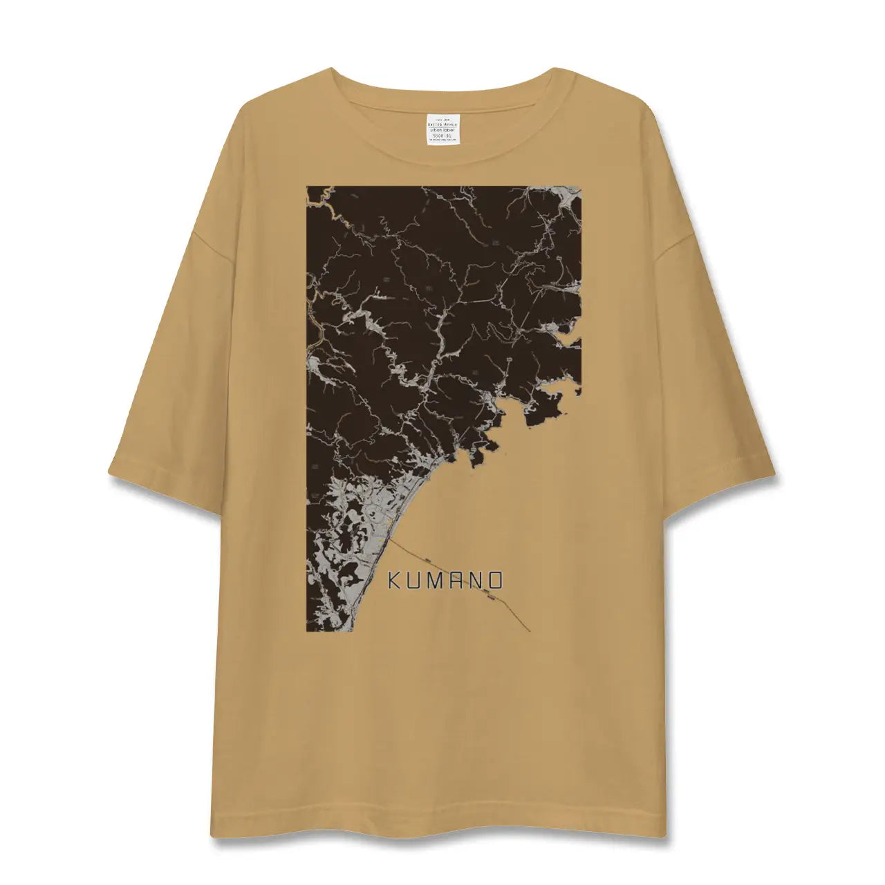 【熊野(三重県)】地図柄ビッグシルエットTシャツ