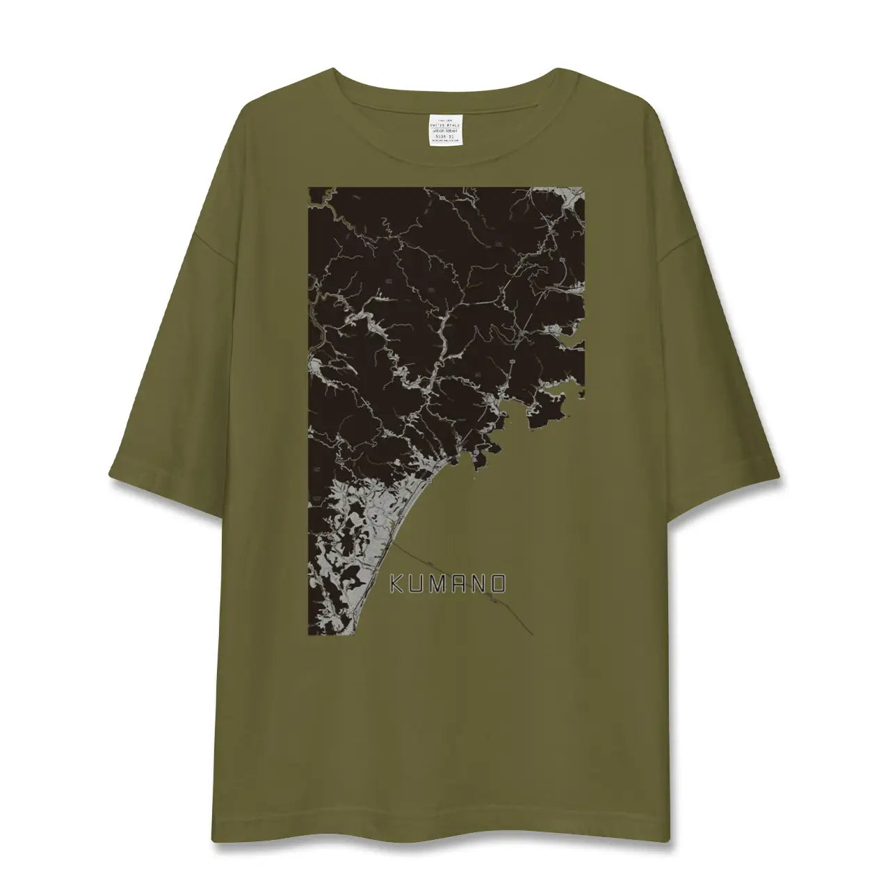 【熊野(三重県)】地図柄ビッグシルエットTシャツ