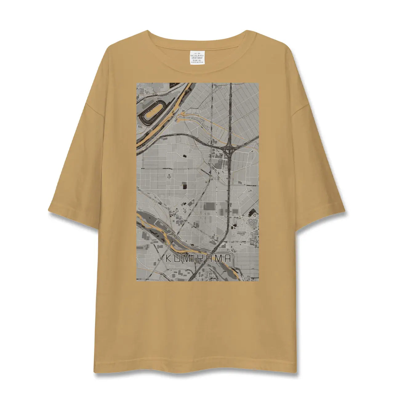 【久御山(京都府)】地図柄ビッグシルエットTシャツ