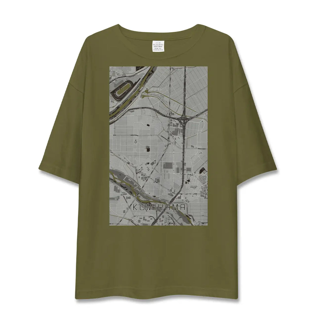 【久御山(京都府)】地図柄ビッグシルエットTシャツ