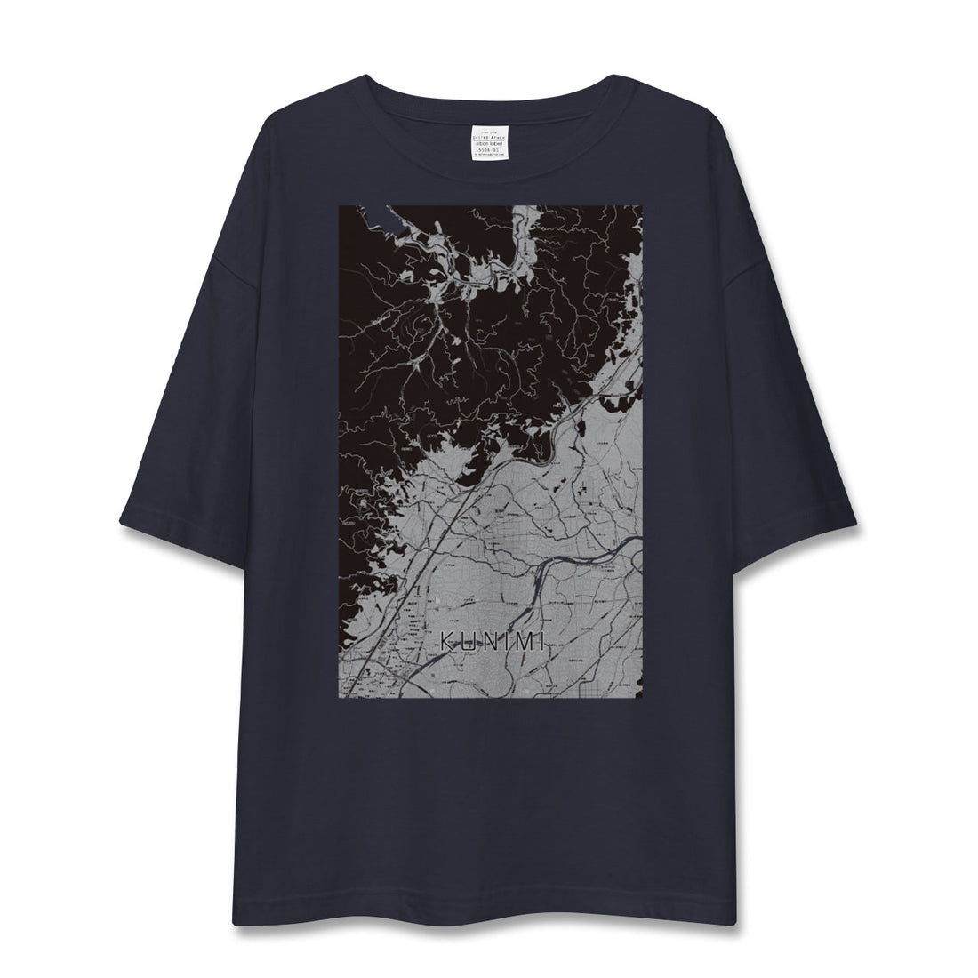 【国見(福島県)(福島県)】地図柄ビッグシルエットTシャツ