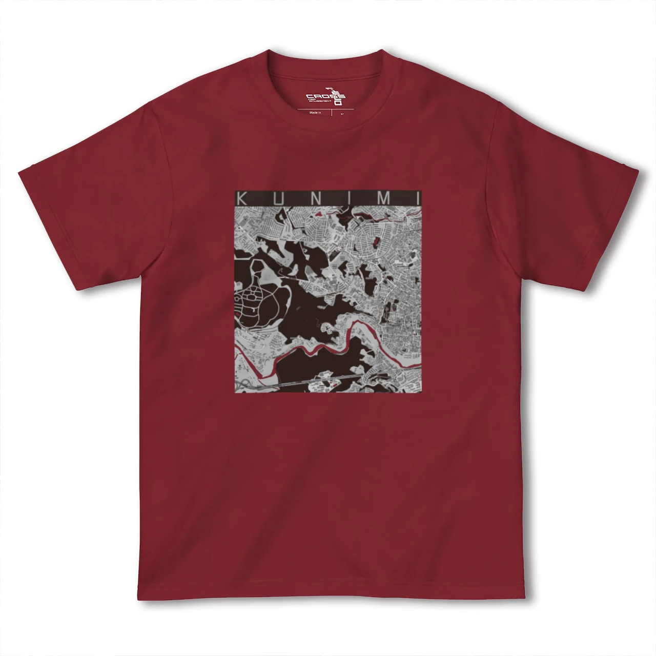 【国見(宮城県)】地図柄ヘビーウェイトTシャツ