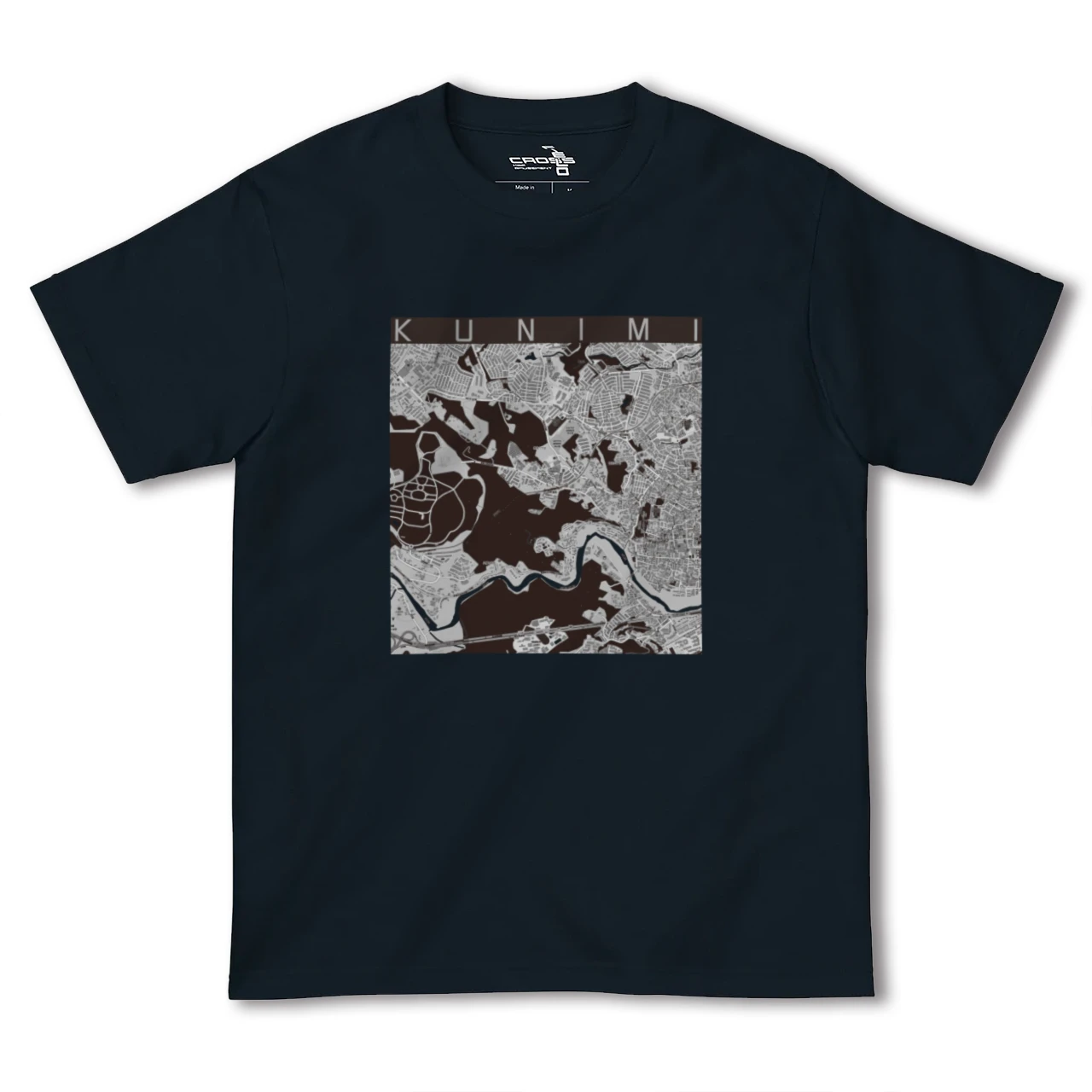 【国見(宮城県)】地図柄ヘビーウェイトTシャツ
