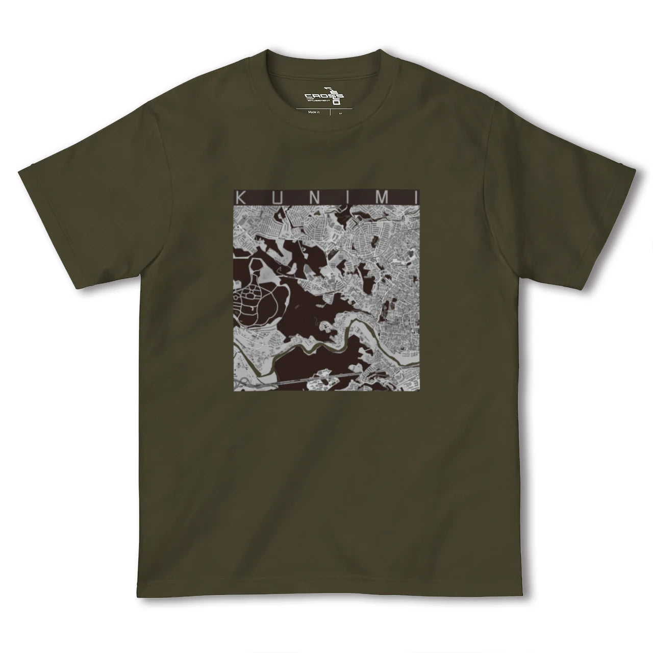 【国見(宮城県)】地図柄ヘビーウェイトTシャツ