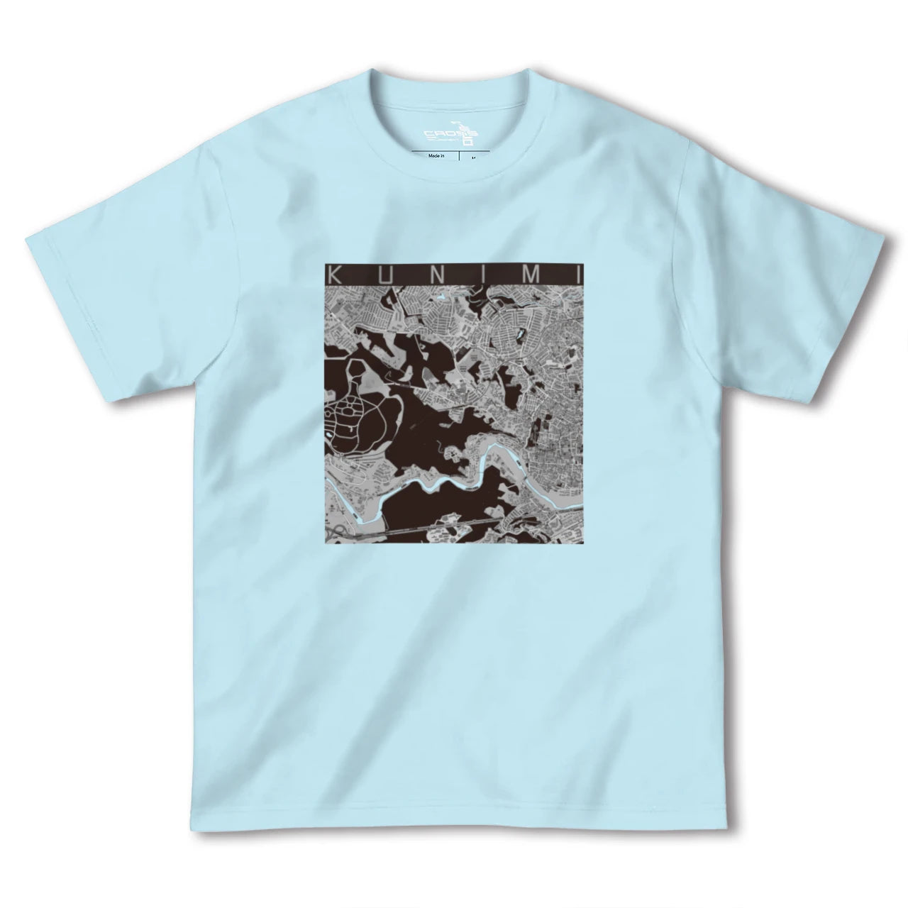 【国見(宮城県)】地図柄ヘビーウェイトTシャツ