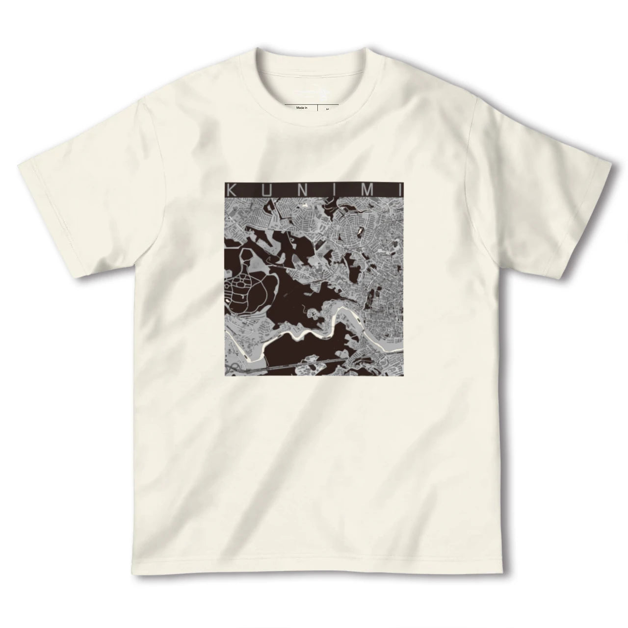 【国見(宮城県)】地図柄ヘビーウェイトTシャツ