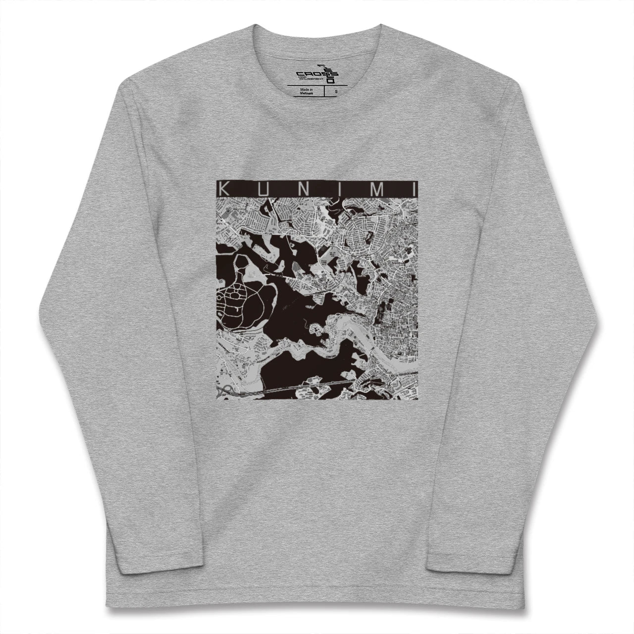 【国見(宮城県)】地図柄ロングスリーブTシャツ