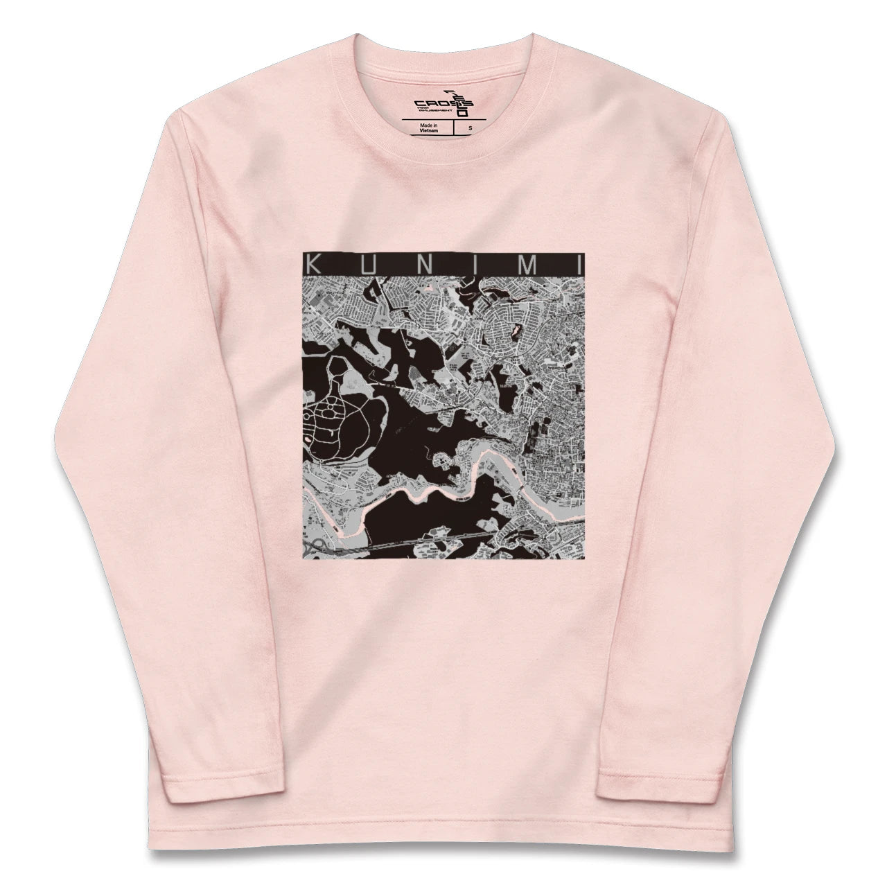【国見(宮城県)】地図柄ロングスリーブTシャツ