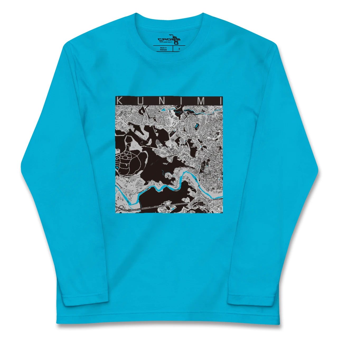 【国見(宮城県)】地図柄ロングスリーブTシャツ