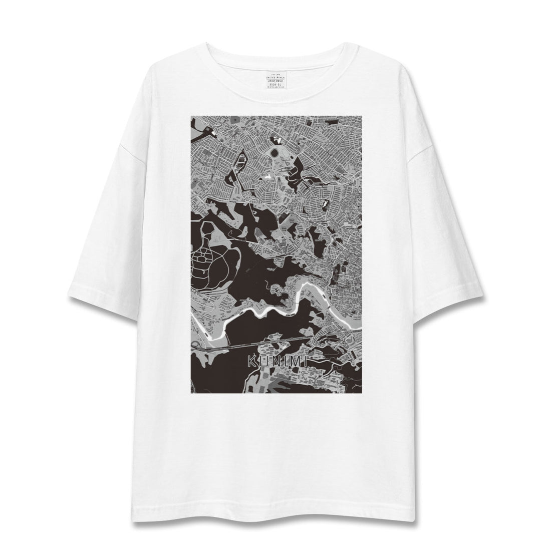 【国見(宮城県)】地図柄ビッグシルエットTシャツ