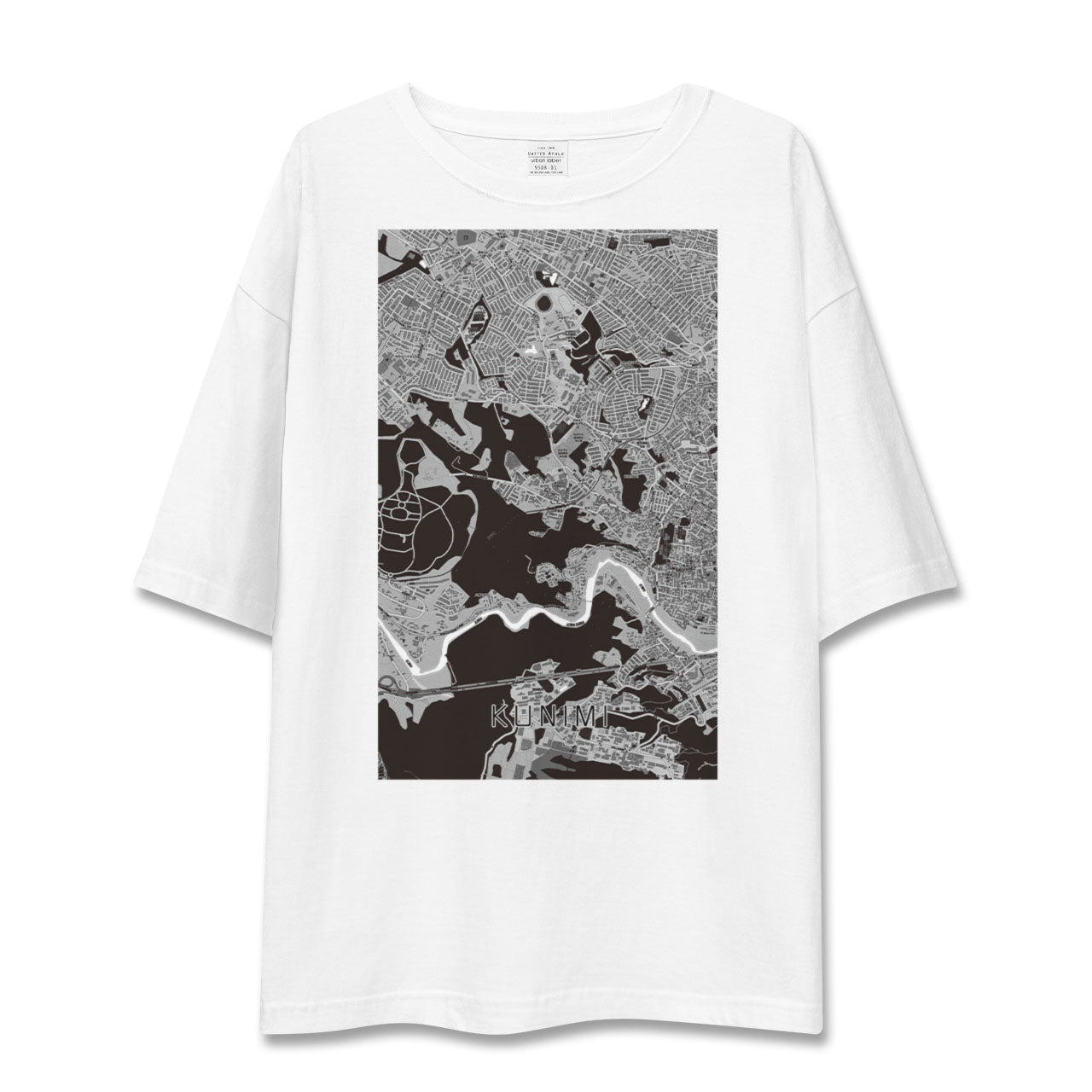 【国見(宮城県)】地図柄ビッグシルエットTシャツ