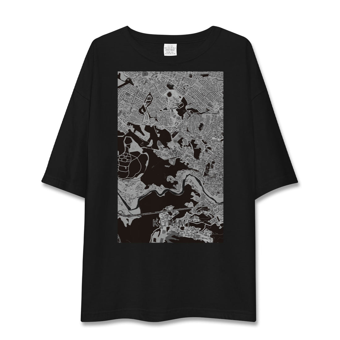 【国見(宮城県)】地図柄ビッグシルエットTシャツ