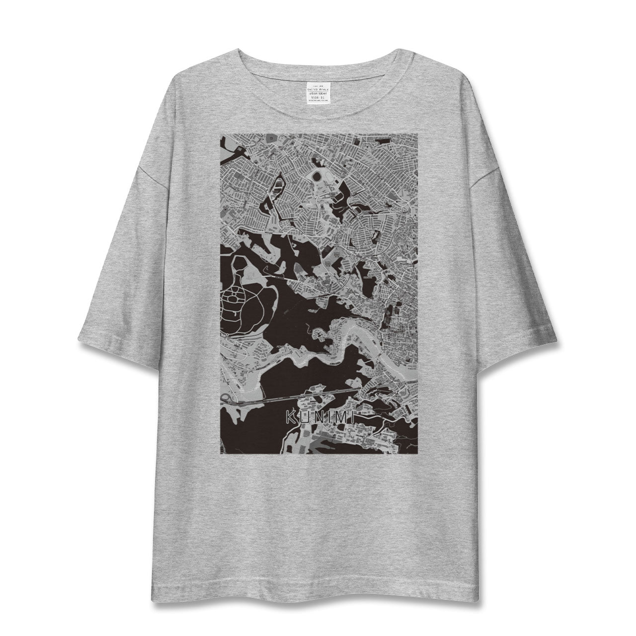 【国見(宮城県)】地図柄ビッグシルエットTシャツ