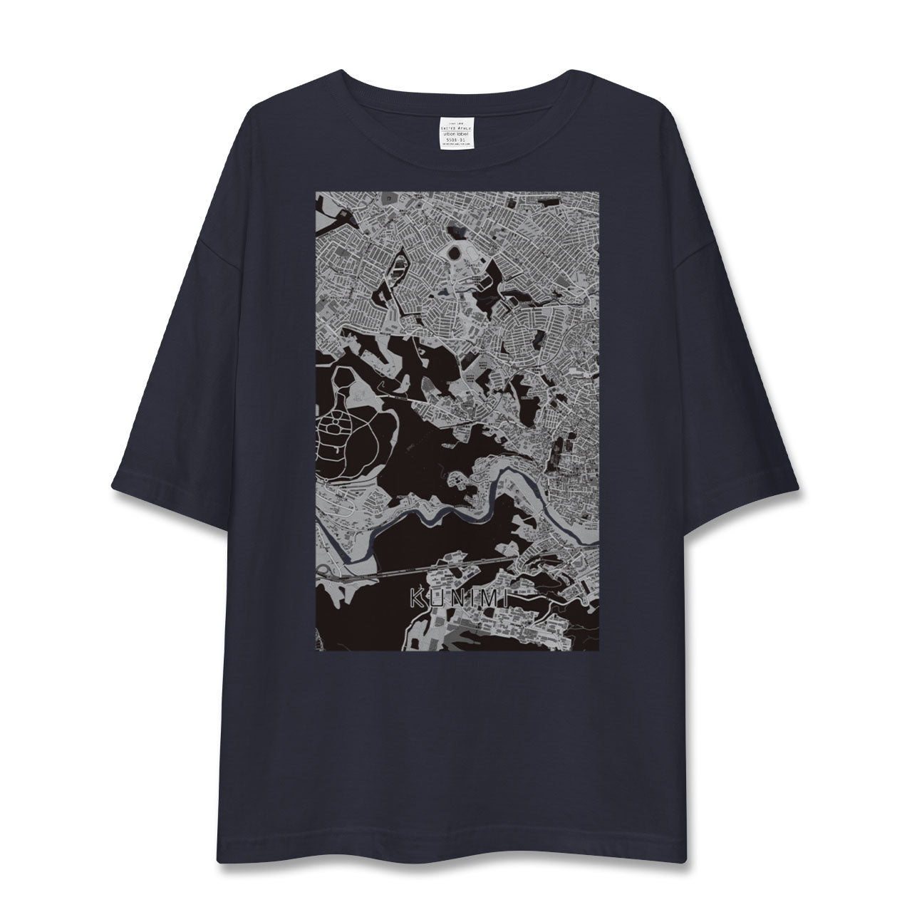 【国見(宮城県)】地図柄ビッグシルエットTシャツ