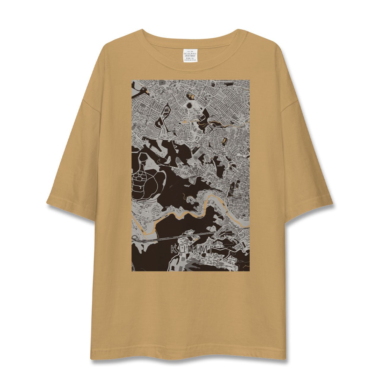 【国見(宮城県)】地図柄ビッグシルエットTシャツ