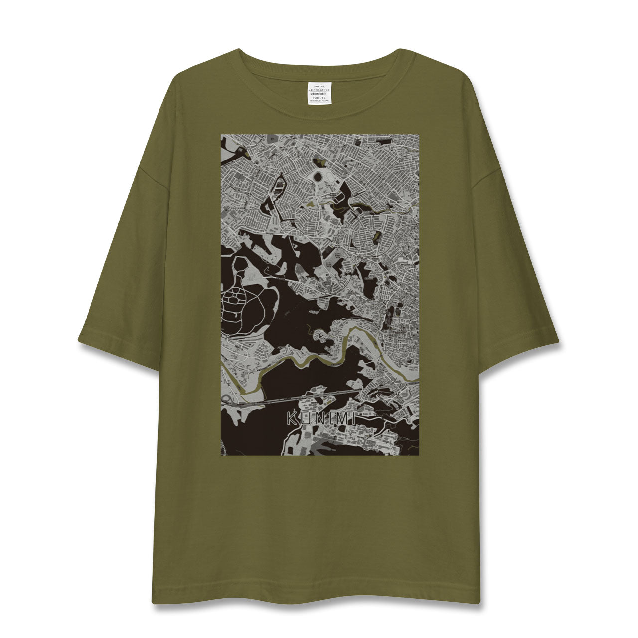 【国見(宮城県)】地図柄ビッグシルエットTシャツ