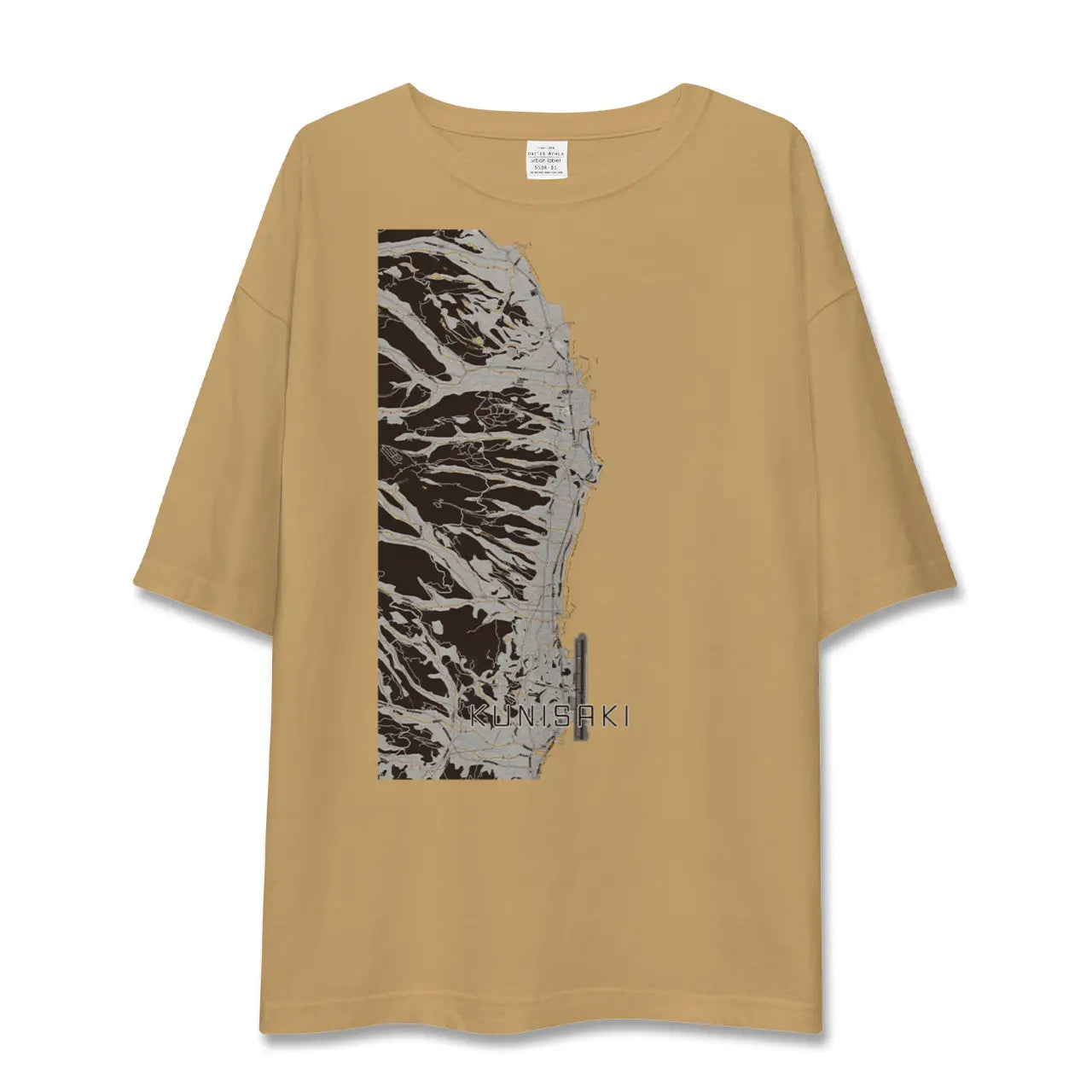 【国東(大分県)】地図柄ビッグシルエットTシャツ