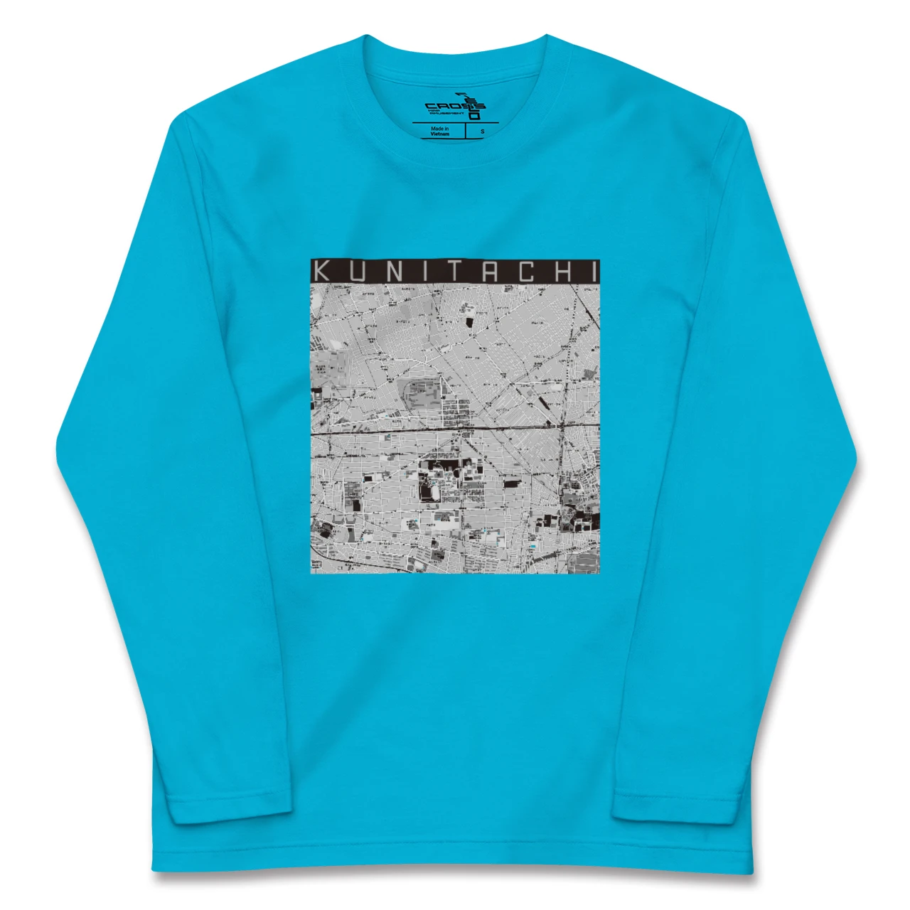 【国立2(東京都)】地図柄ロングスリーブTシャツ