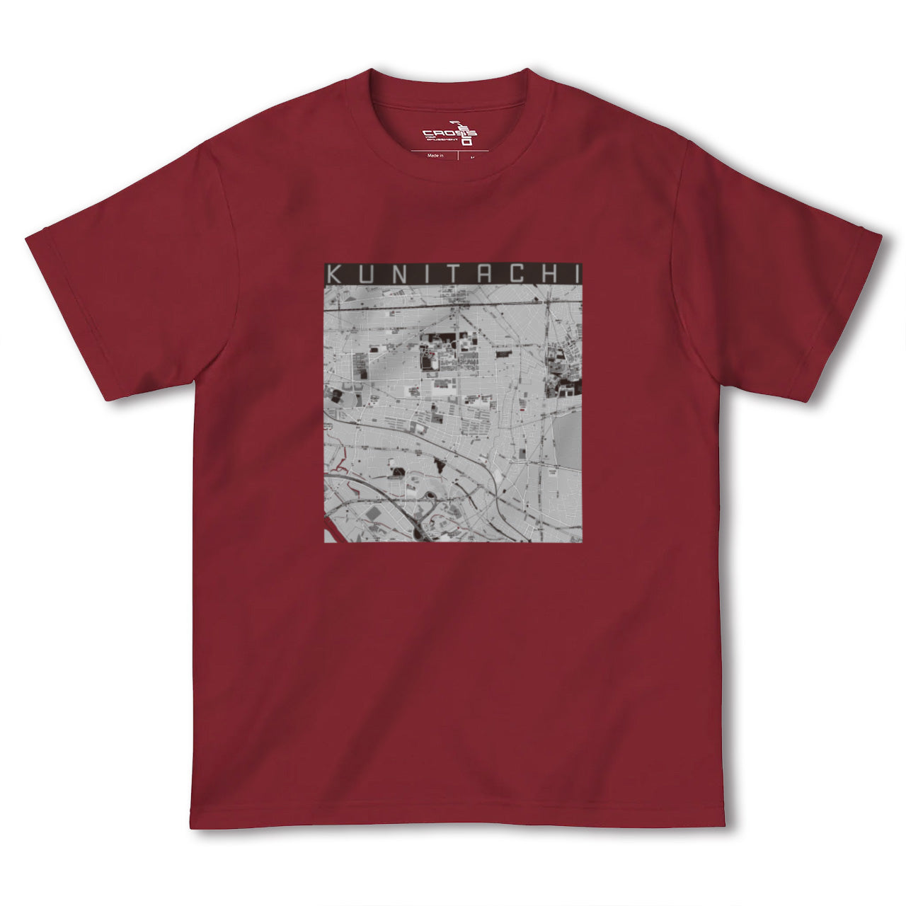【国立(東京都)】地図柄ヘビーウェイトTシャツ