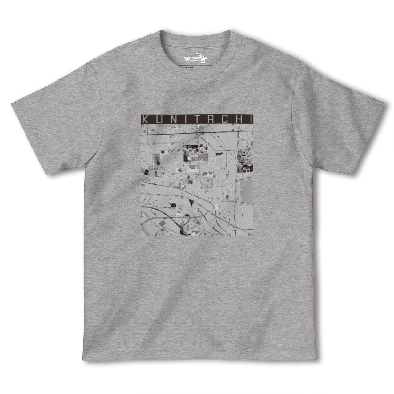 【国立(東京都)】地図柄ヘビーウェイトTシャツ