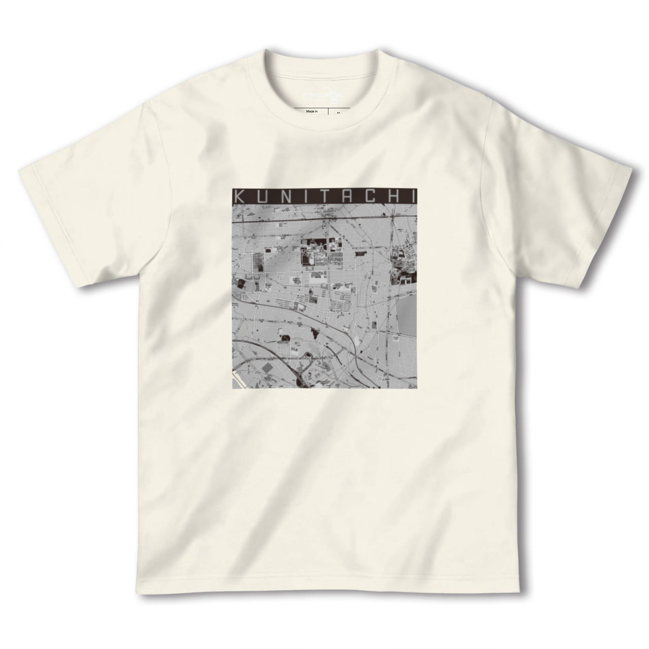 【国立(東京都)】地図柄ヘビーウェイトTシャツ