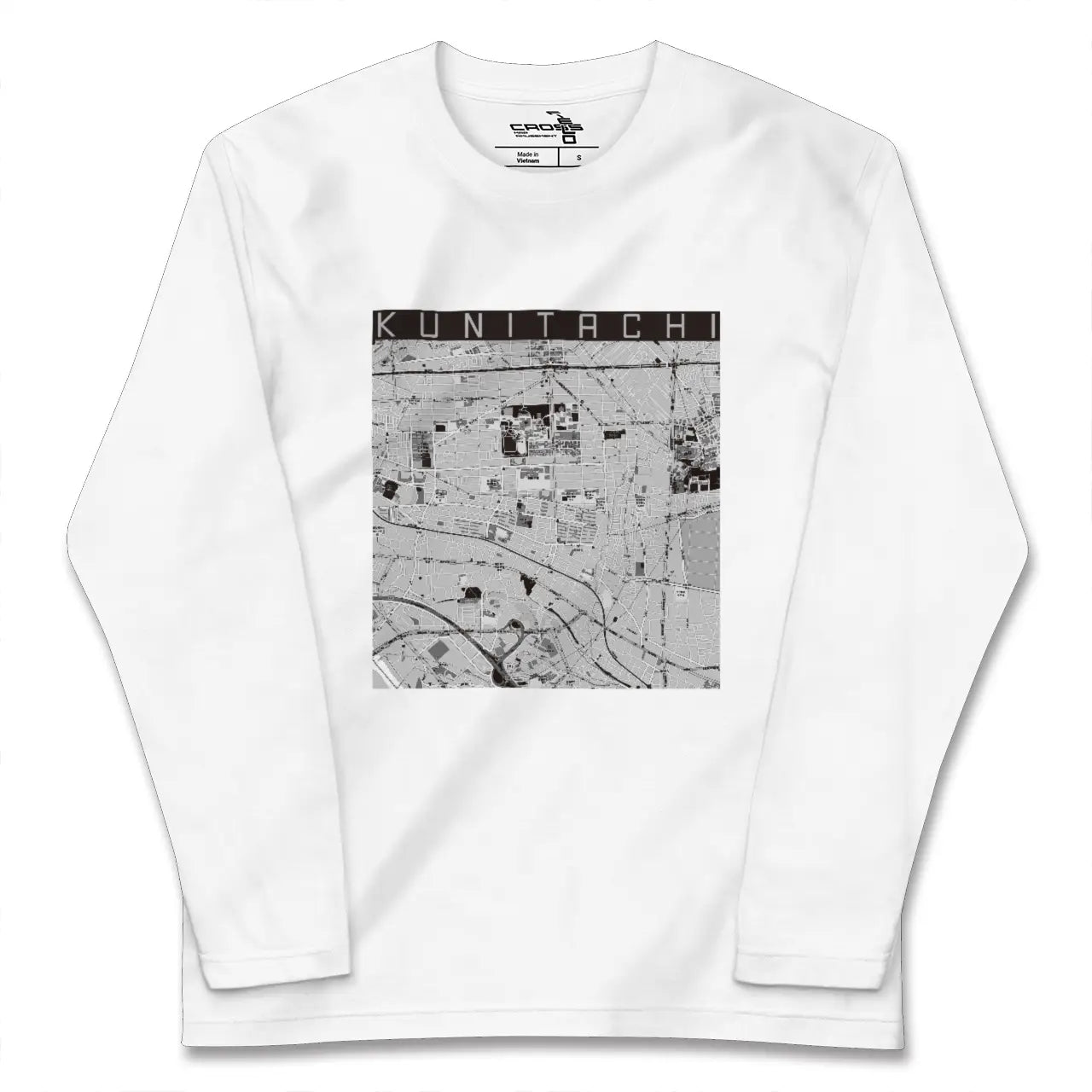 【国立(東京都)】地図柄ロングスリーブTシャツ