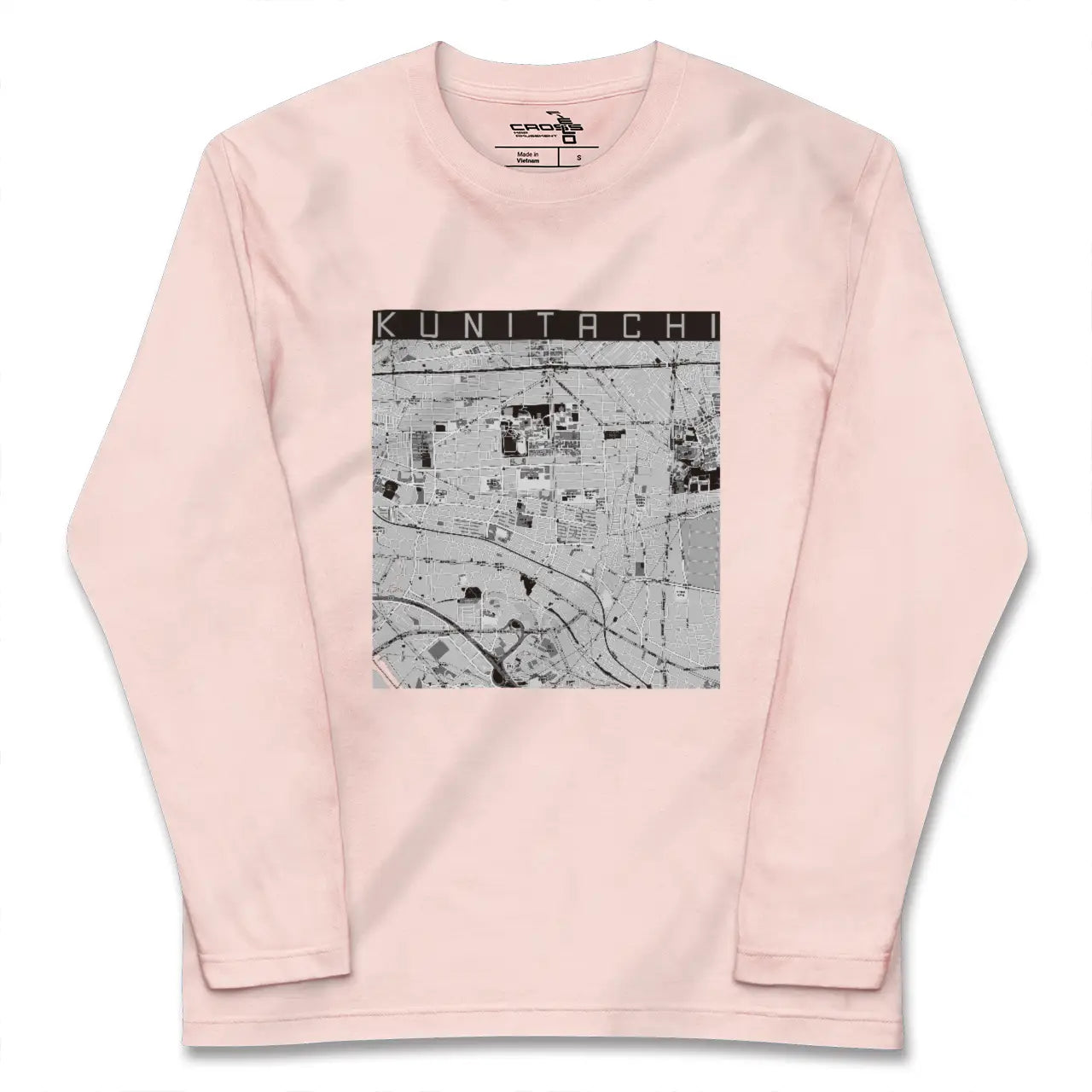 【国立(東京都)】地図柄ロングスリーブTシャツ