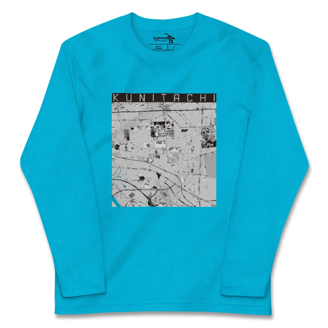 【国立(東京都)】地図柄ロングスリーブTシャツ