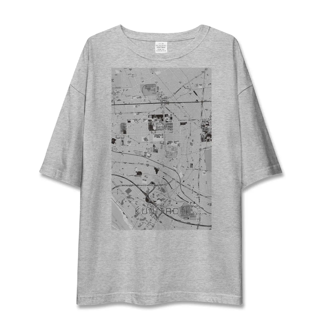 【国立(東京都)】地図柄ビッグシルエットTシャツ