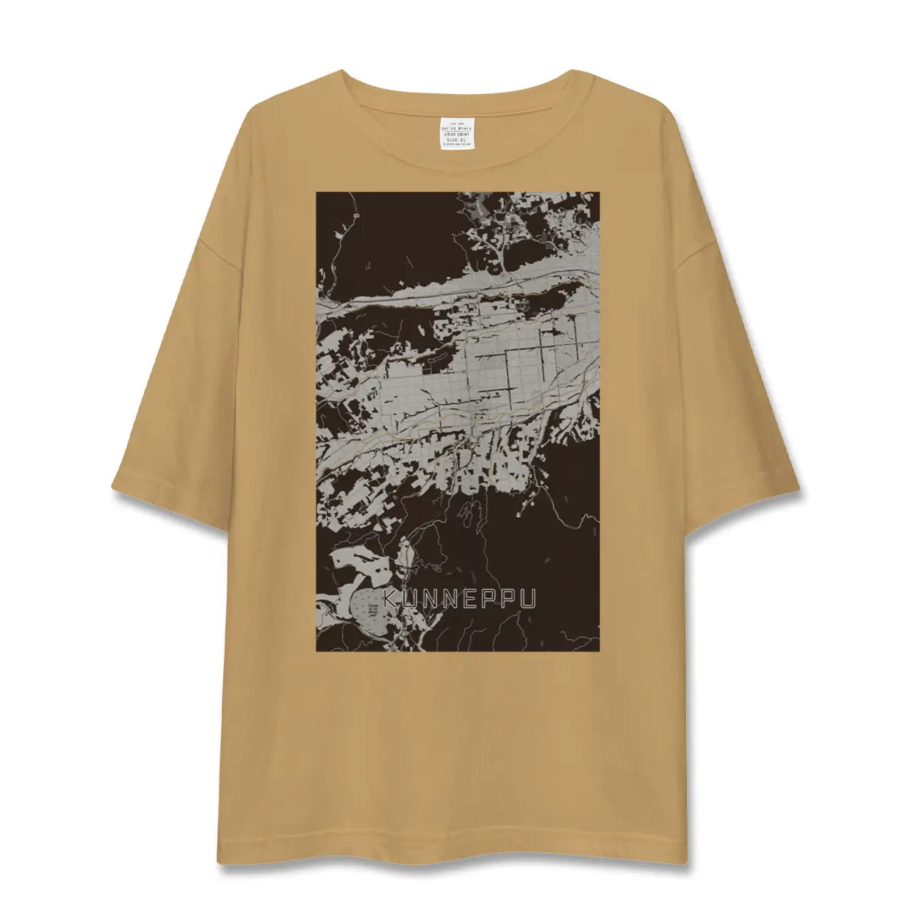 【訓子府(北海道)】地図柄ビッグシルエットTシャツ