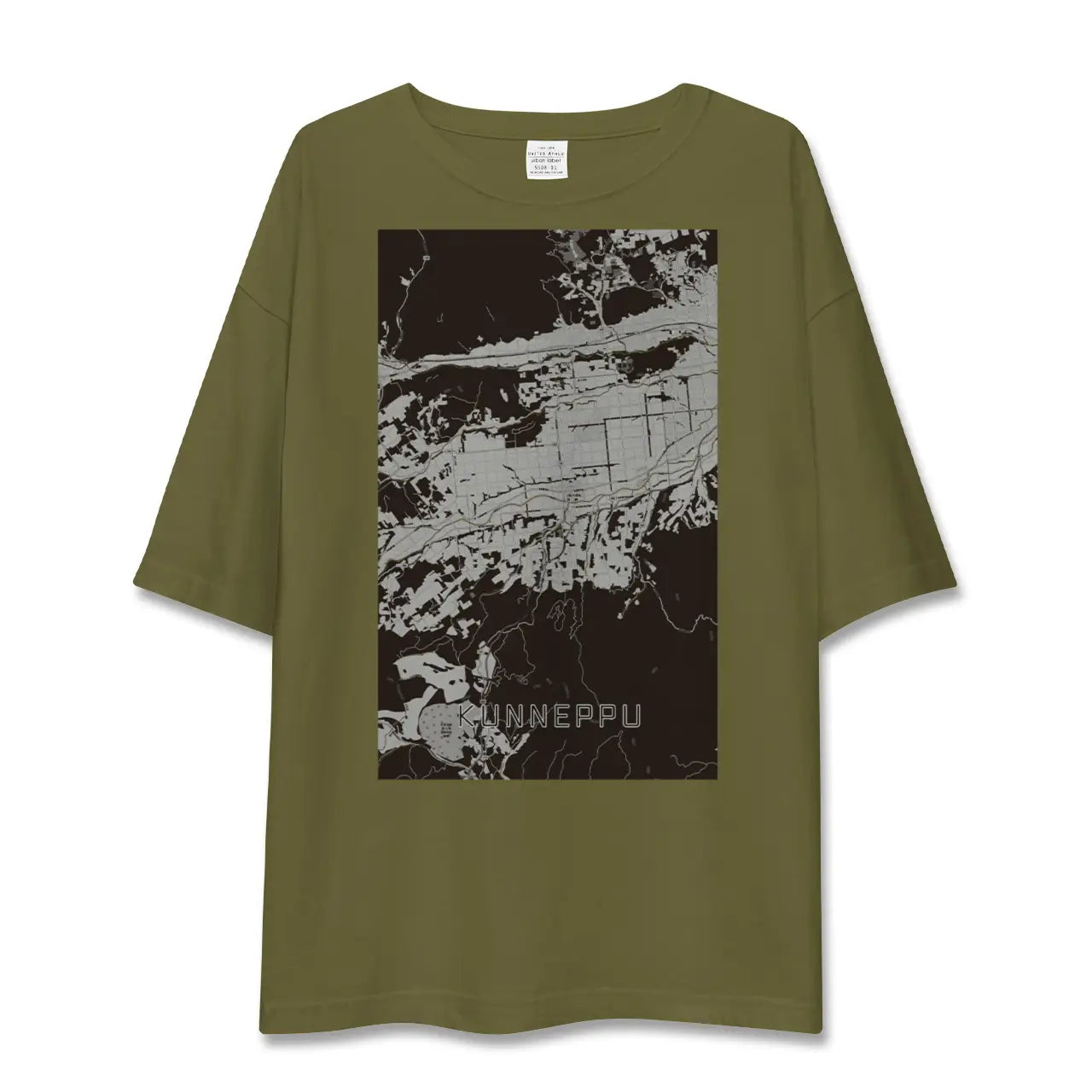 【訓子府(北海道)】地図柄ビッグシルエットTシャツ