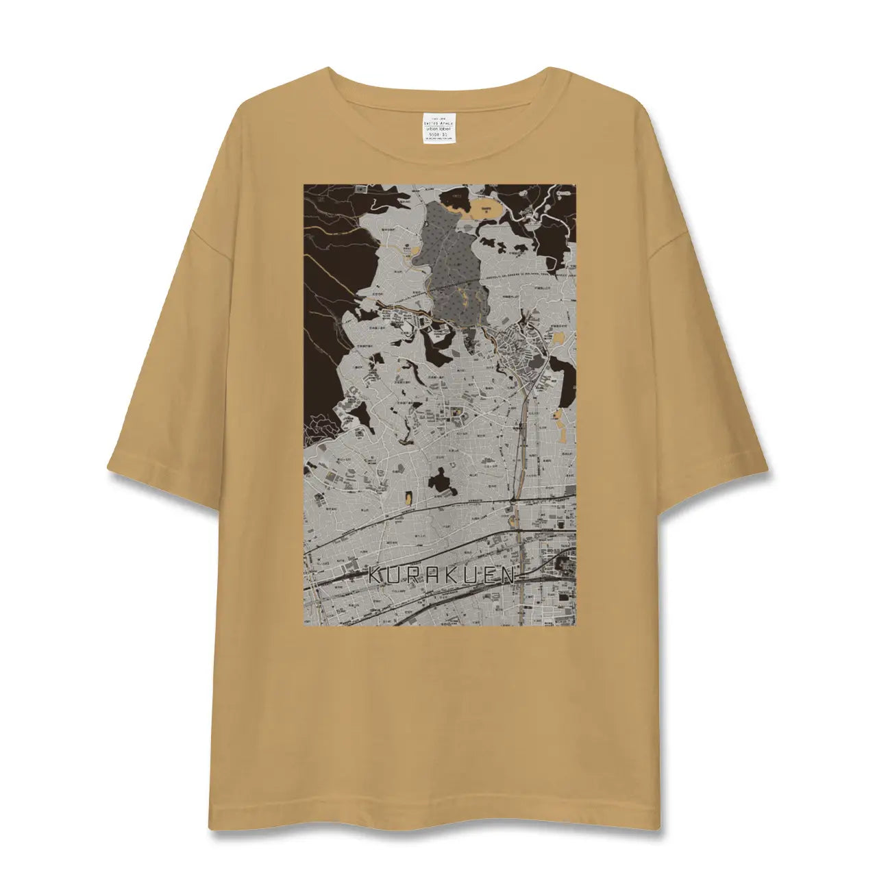 【苦楽園(兵庫県)】地図柄ビッグシルエットTシャツ