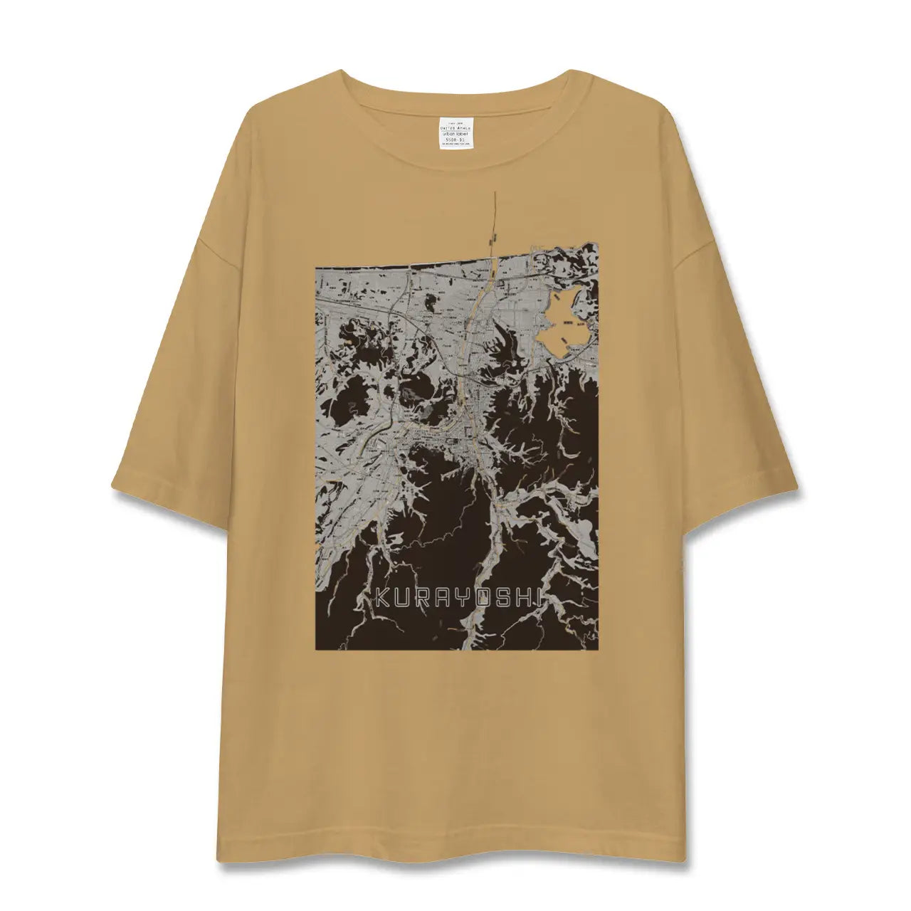 【倉吉(鳥取県)】地図柄ビッグシルエットTシャツ