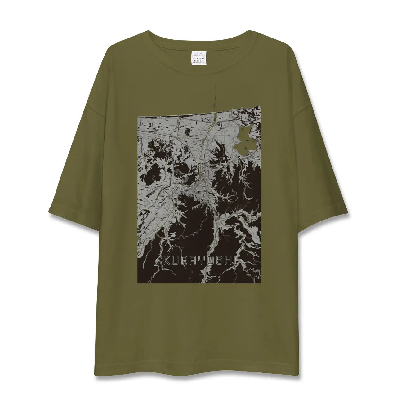 【倉吉(鳥取県)】地図柄ビッグシルエットTシャツ