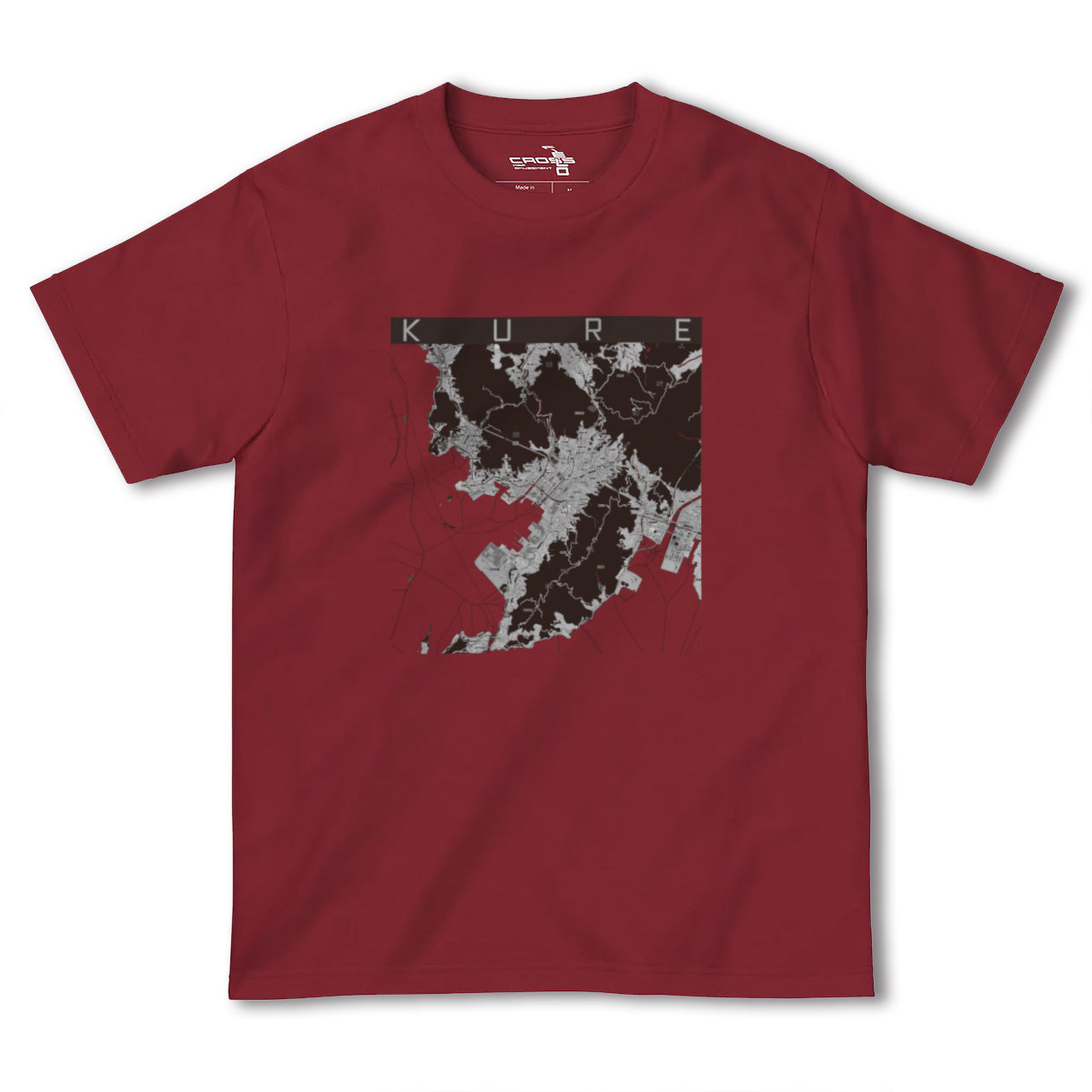 【呉(広島県)】地図柄ヘビーウェイトTシャツ