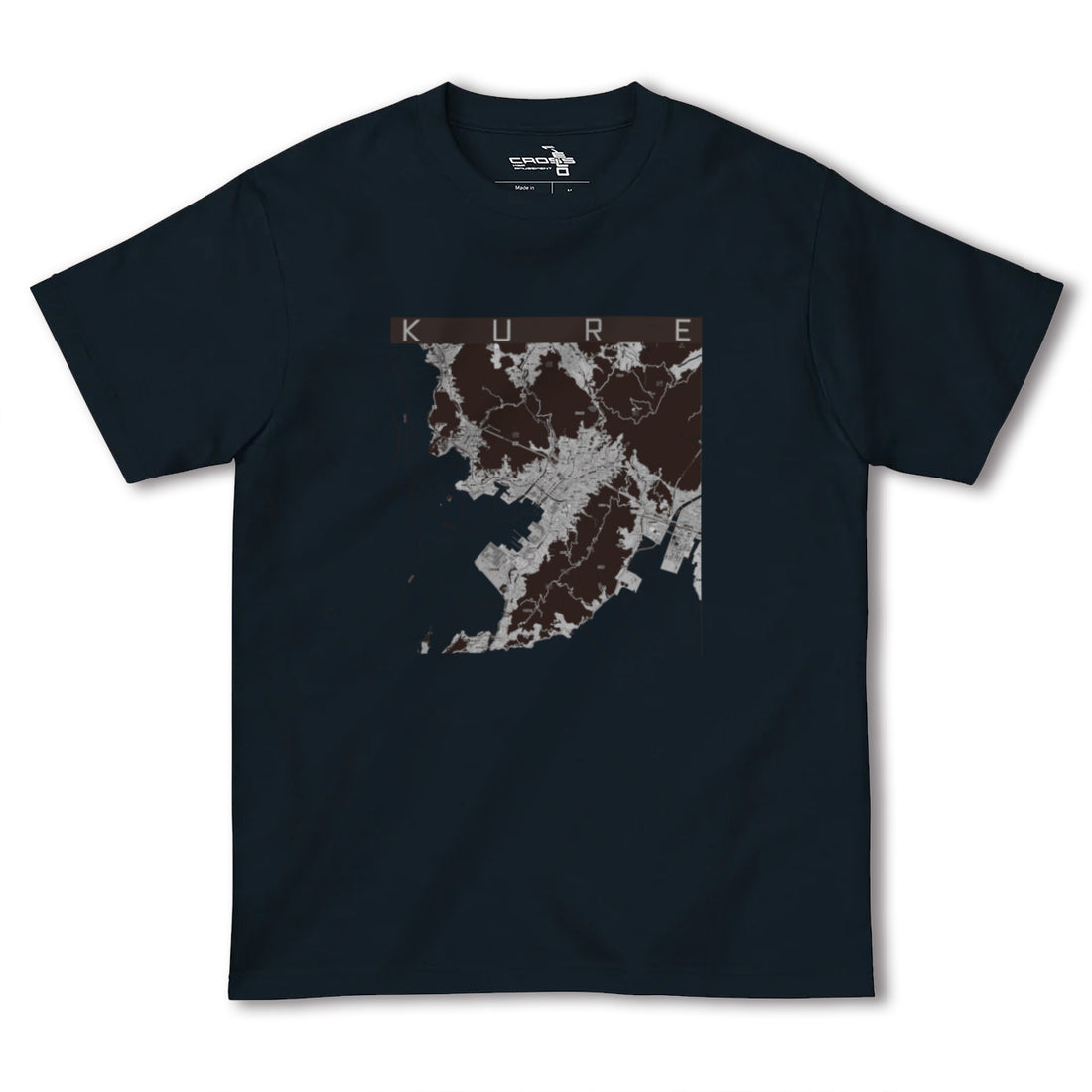 【呉(広島県)】地図柄ヘビーウェイトTシャツ