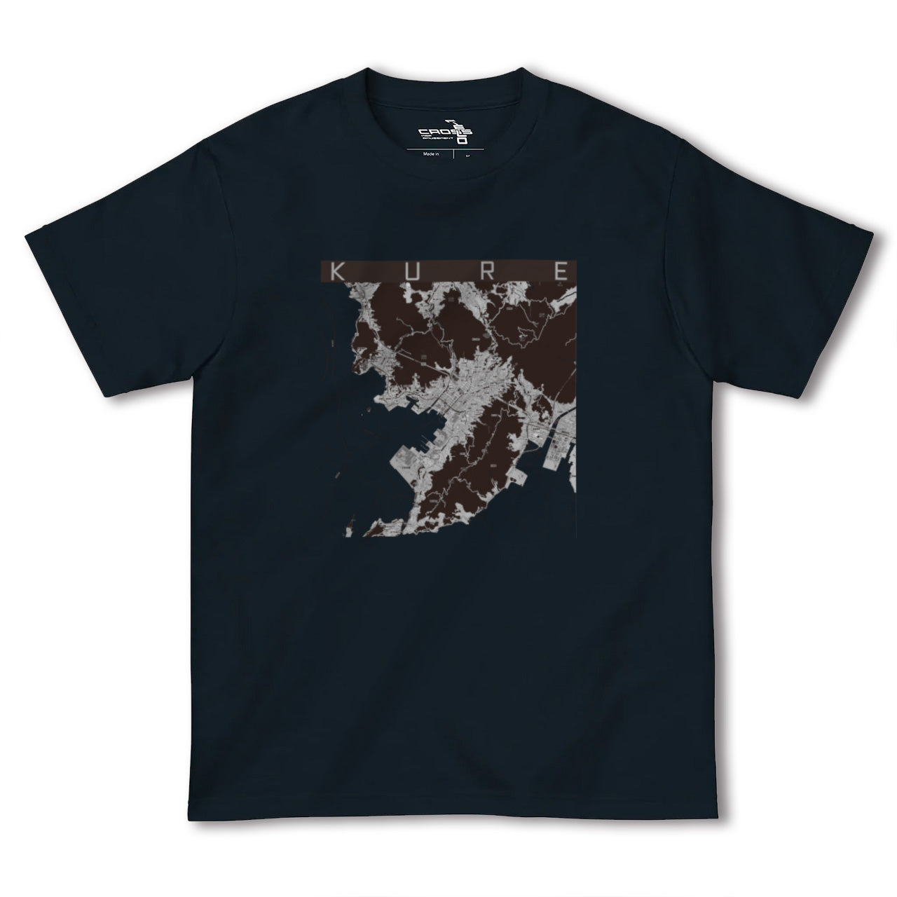 【呉(広島県)】地図柄ヘビーウェイトTシャツ