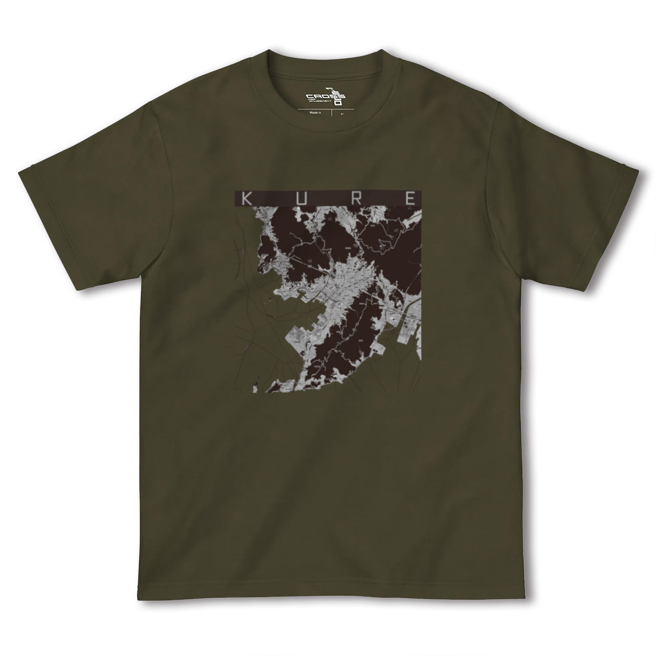 【呉(広島県)】地図柄ヘビーウェイトTシャツ