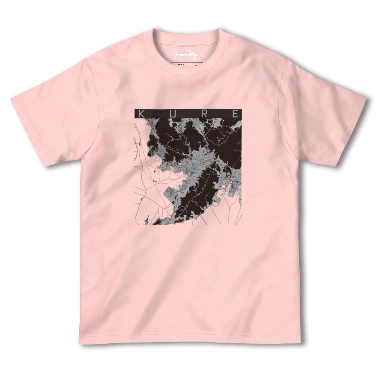 【呉(広島県)】地図柄ヘビーウェイトTシャツ
