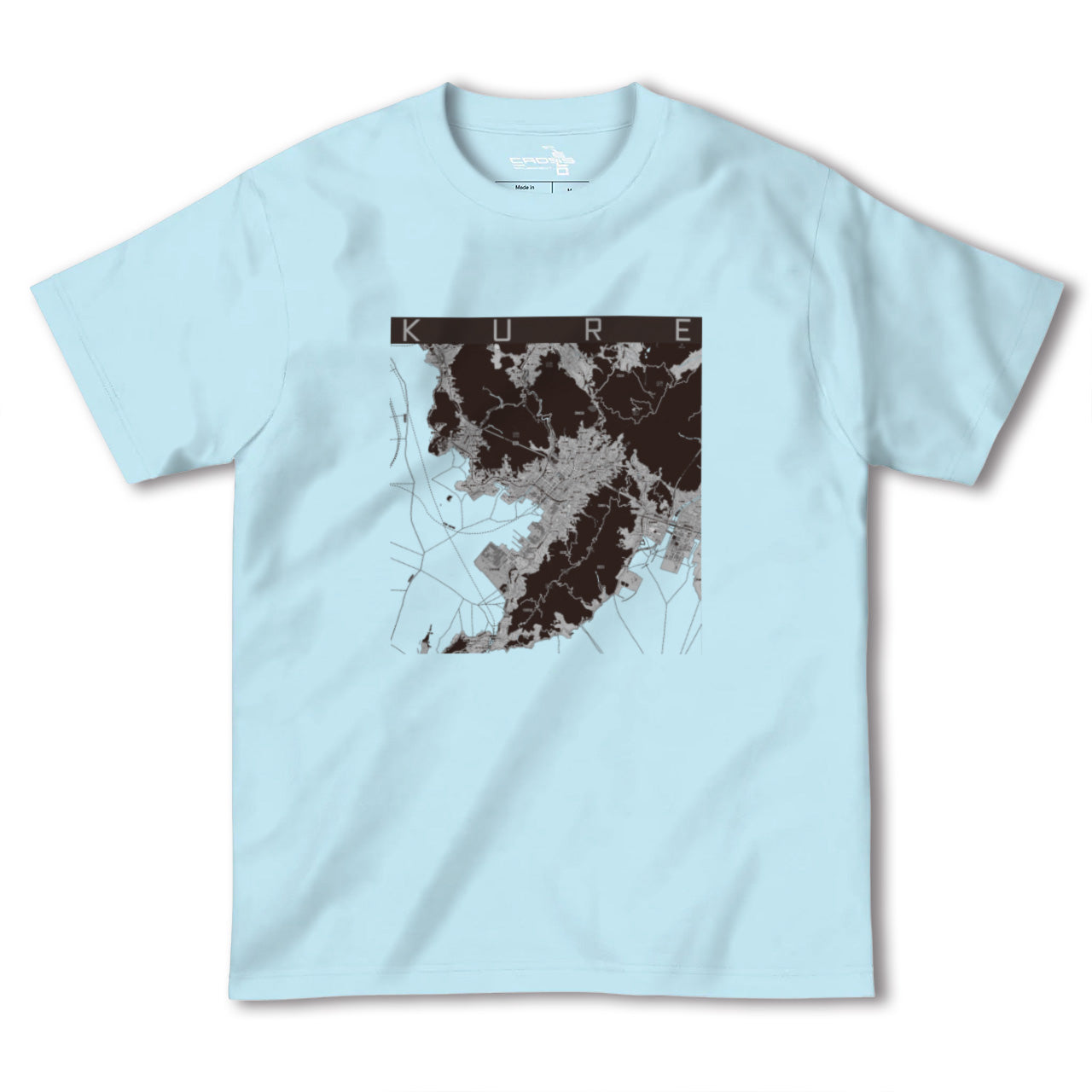 【呉(広島県)】地図柄ヘビーウェイトTシャツ