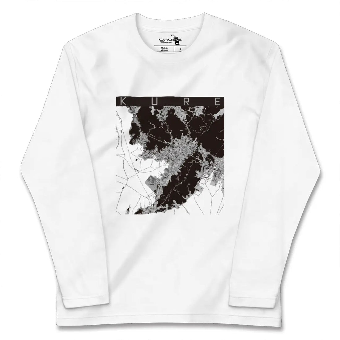 【呉(広島県)】地図柄ロングスリーブTシャツ