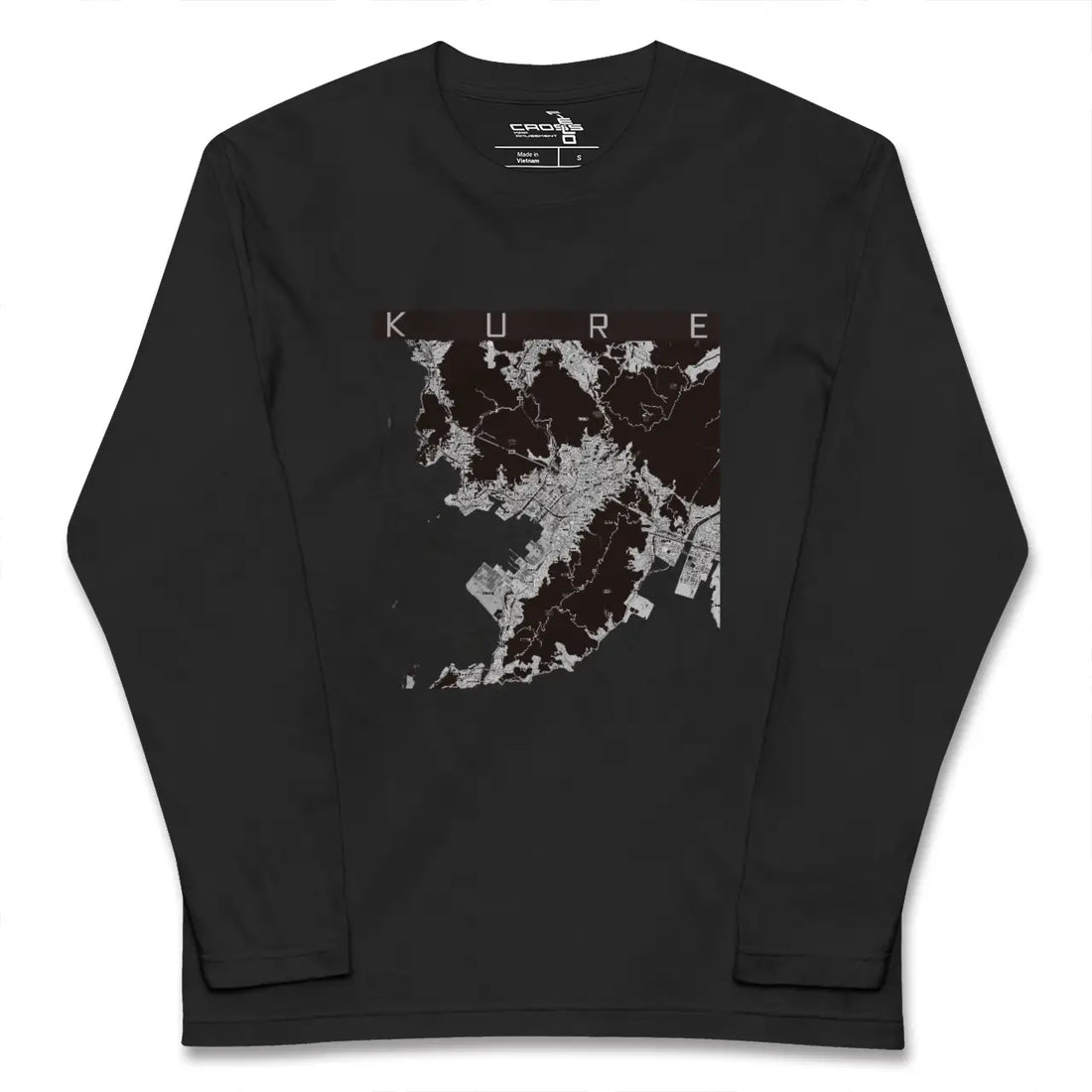 【呉(広島県)】地図柄ロングスリーブTシャツ